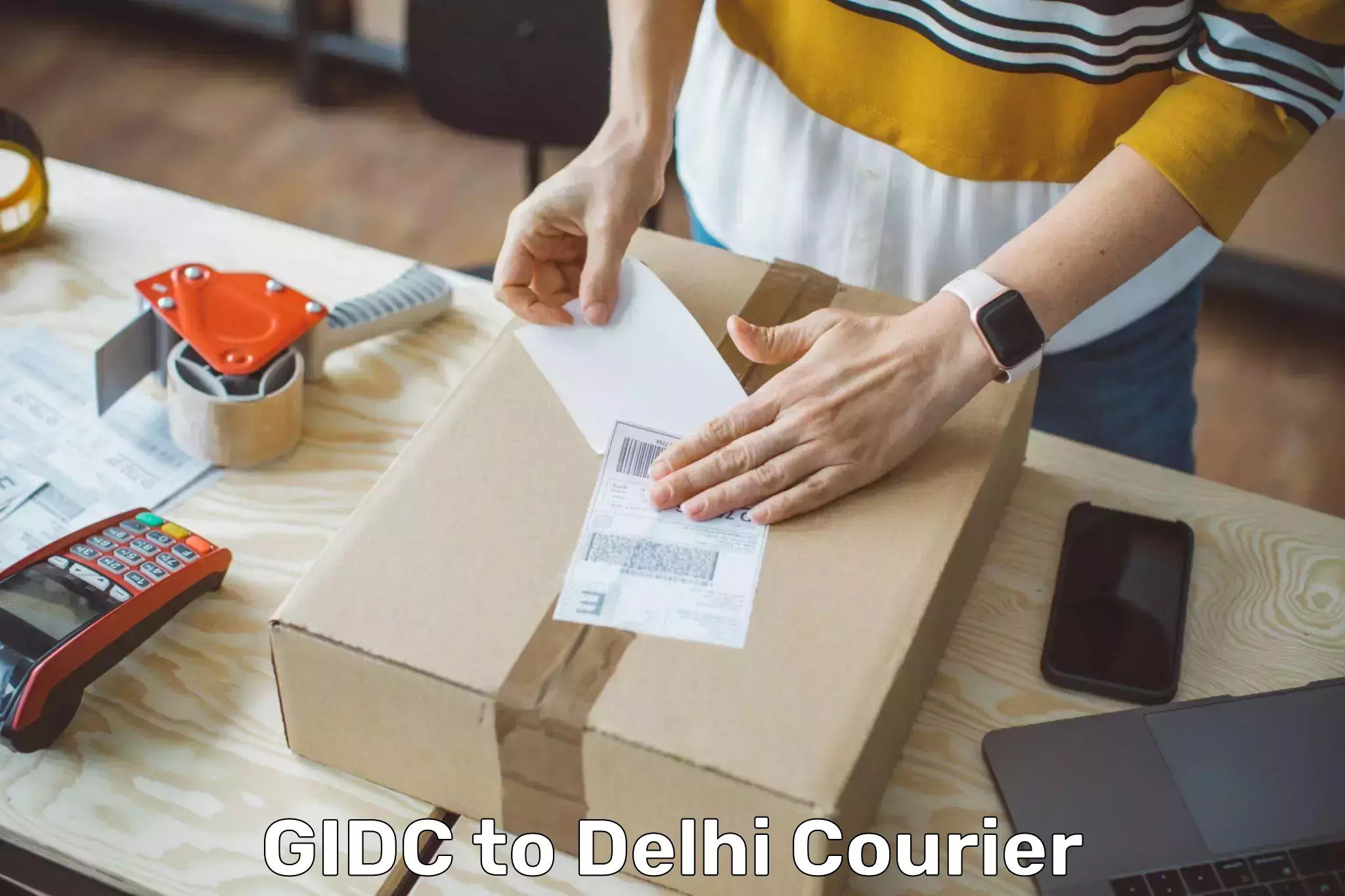 High-speed parcel service GIDC to Delhi