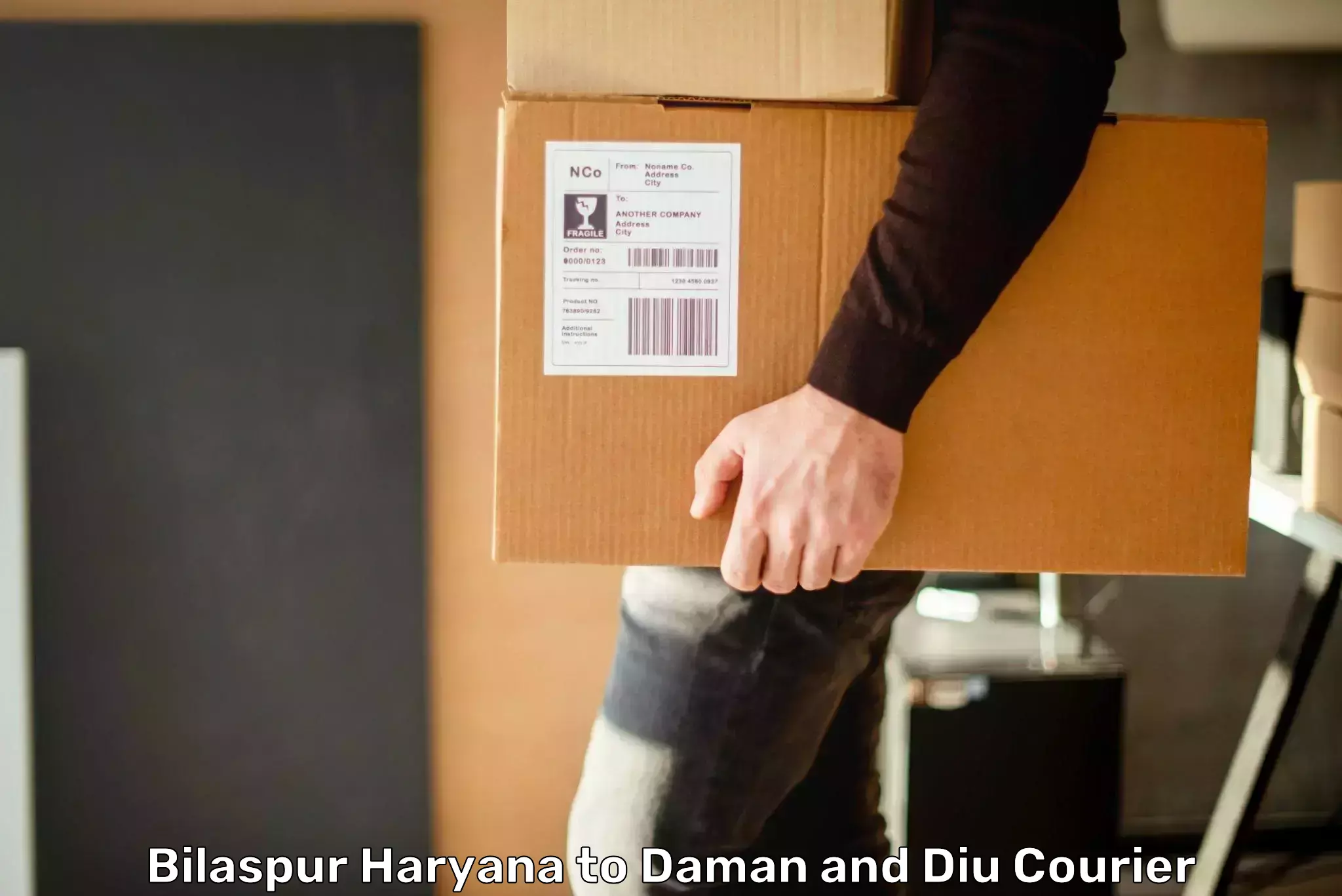 Courier service innovation Bilaspur Haryana to Daman