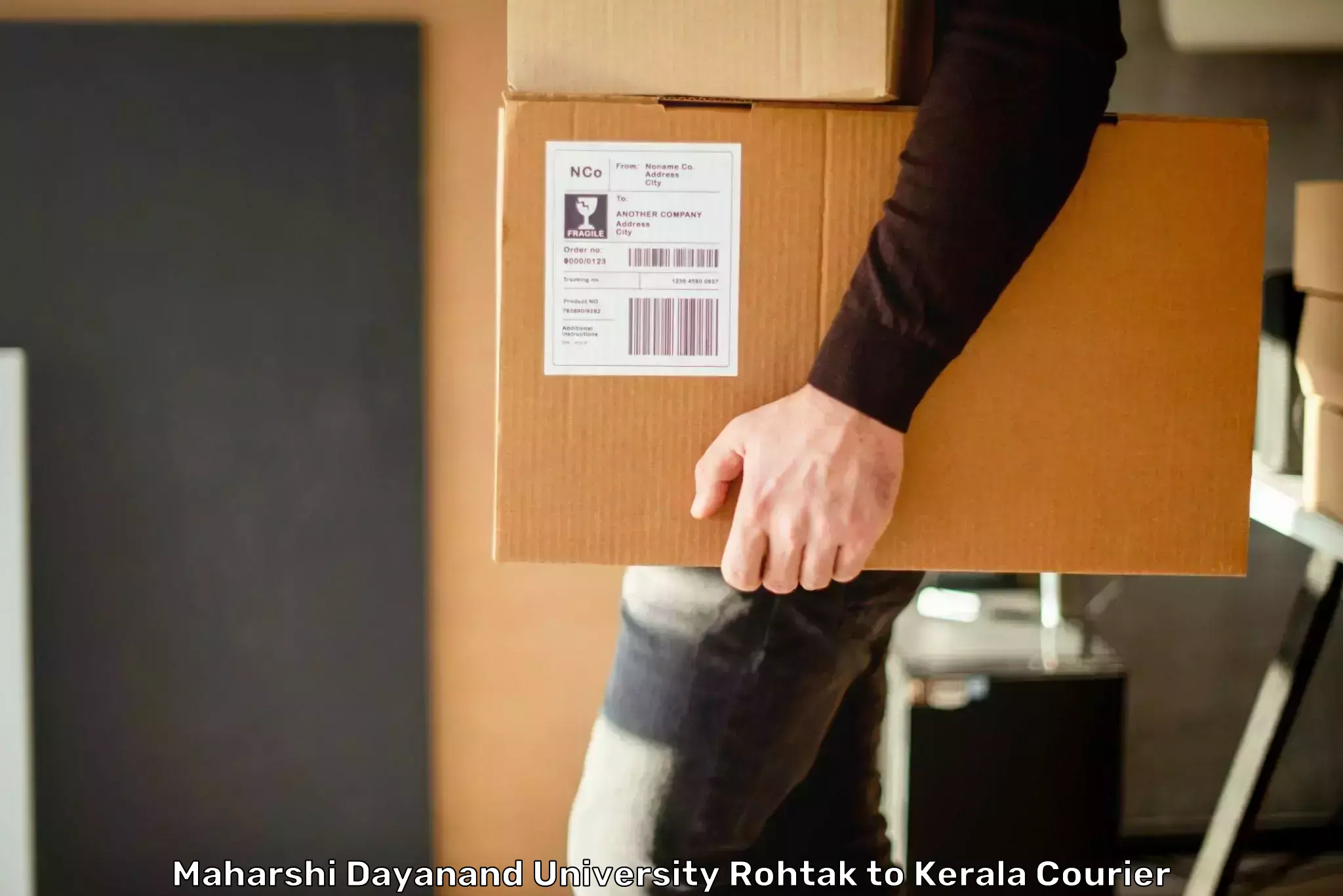 Dynamic parcel delivery Maharshi Dayanand University Rohtak to Kerala