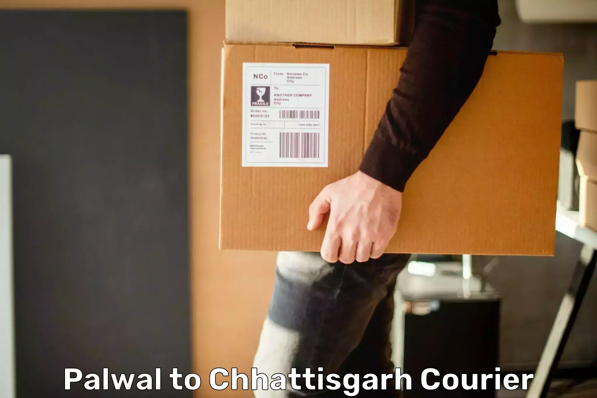 Courier service comparison Palwal to Chhattisgarh