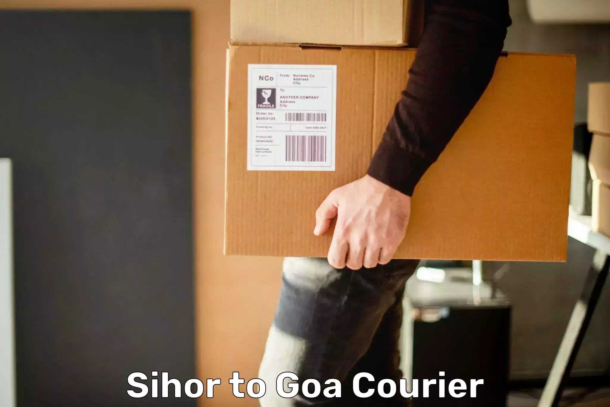 24-hour courier service Sihor to Goa