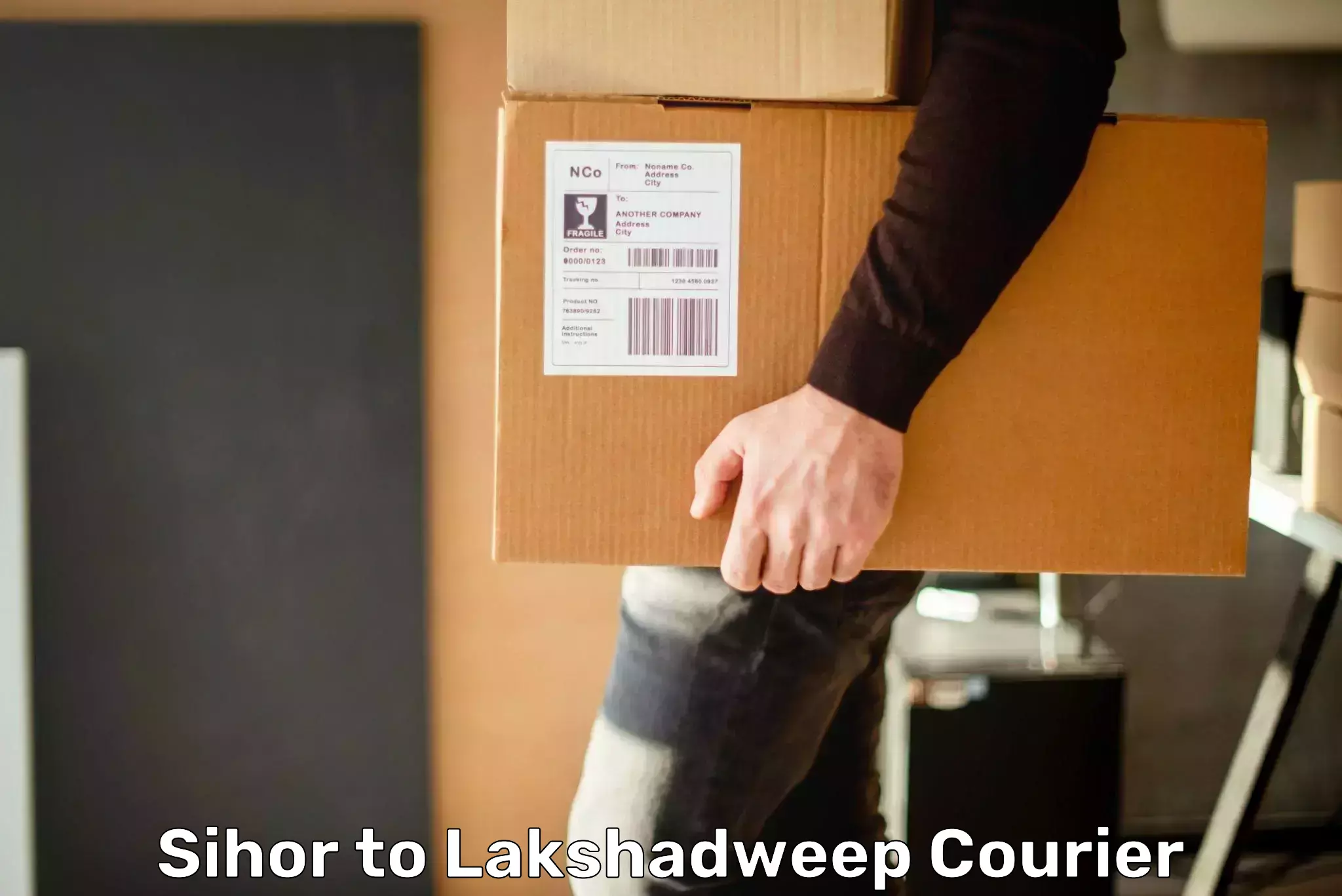 Quality courier services Sihor to Lakshadweep