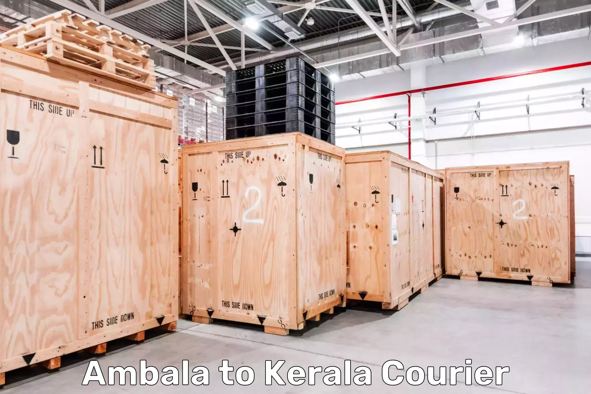 Courier service comparison Ambala to Guruvayur