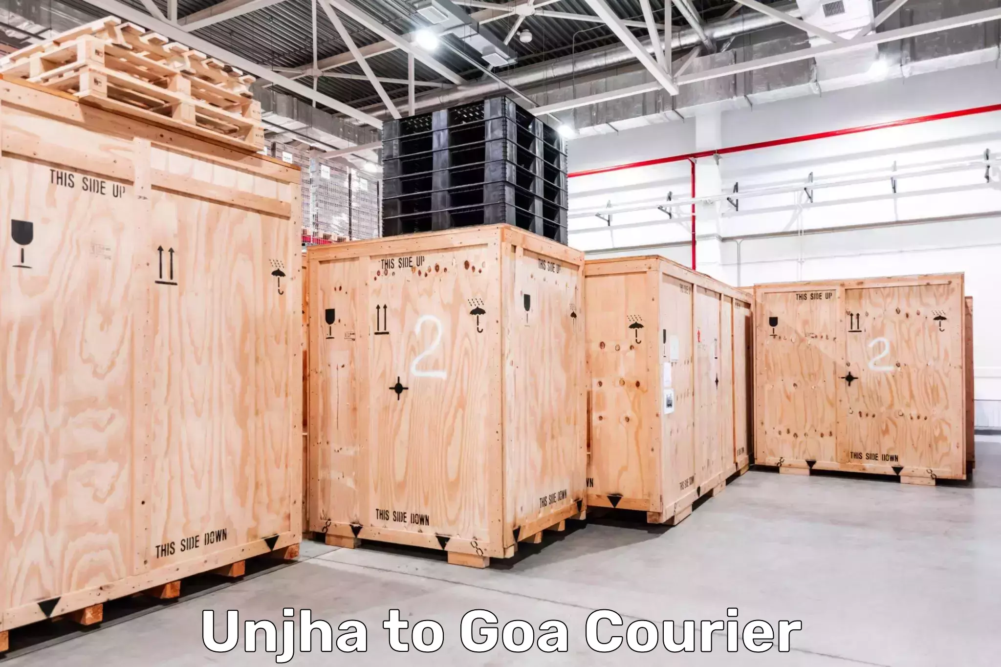 Local courier options Unjha to Goa University