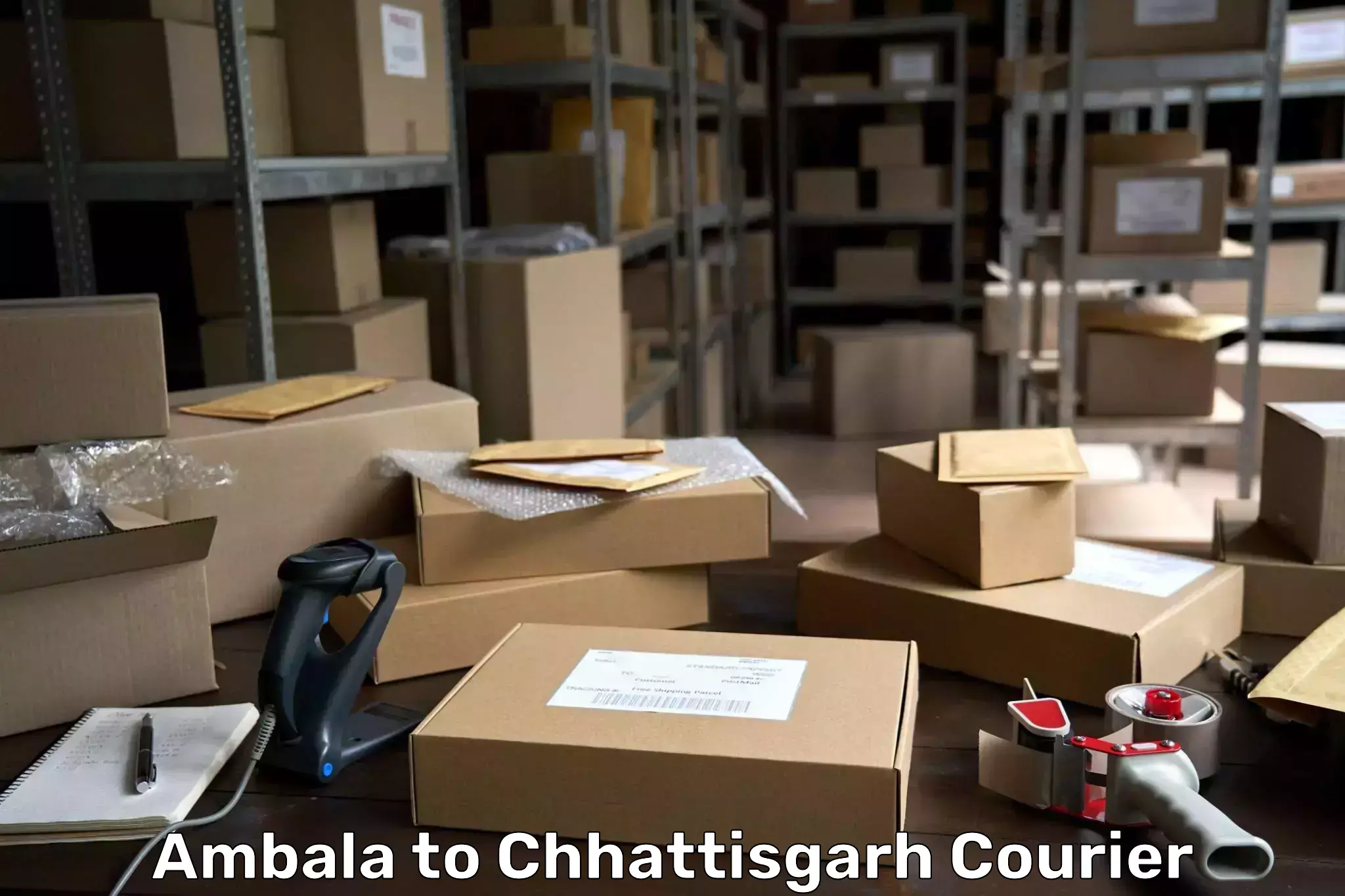 Reliable package handling Ambala to Dhamtari