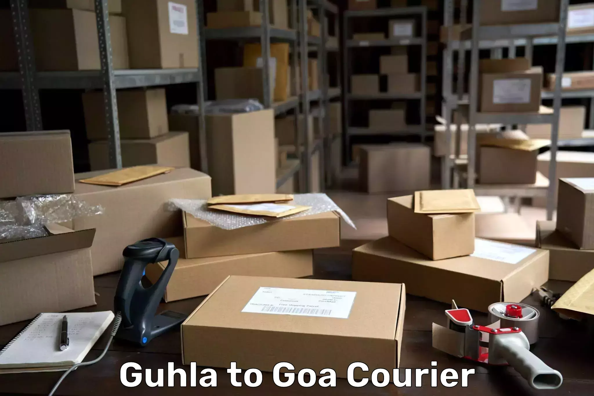 Overnight delivery services Guhla to South Goa