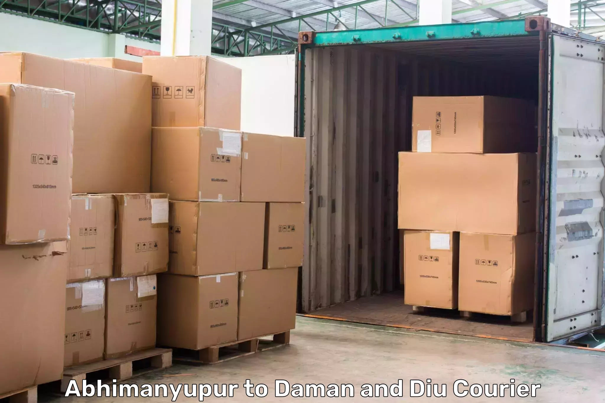Advanced freight services Abhimanyupur to Diu