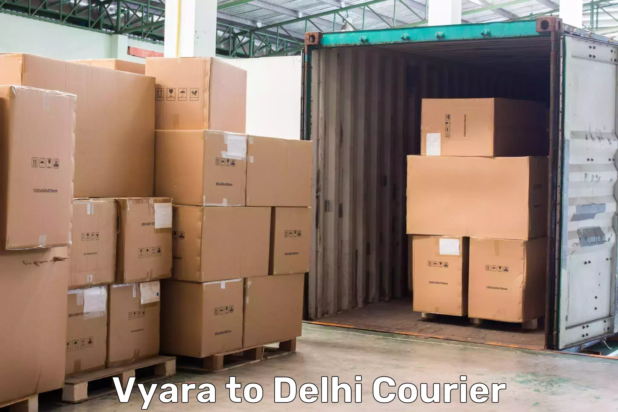 Courier service efficiency Vyara to Burari