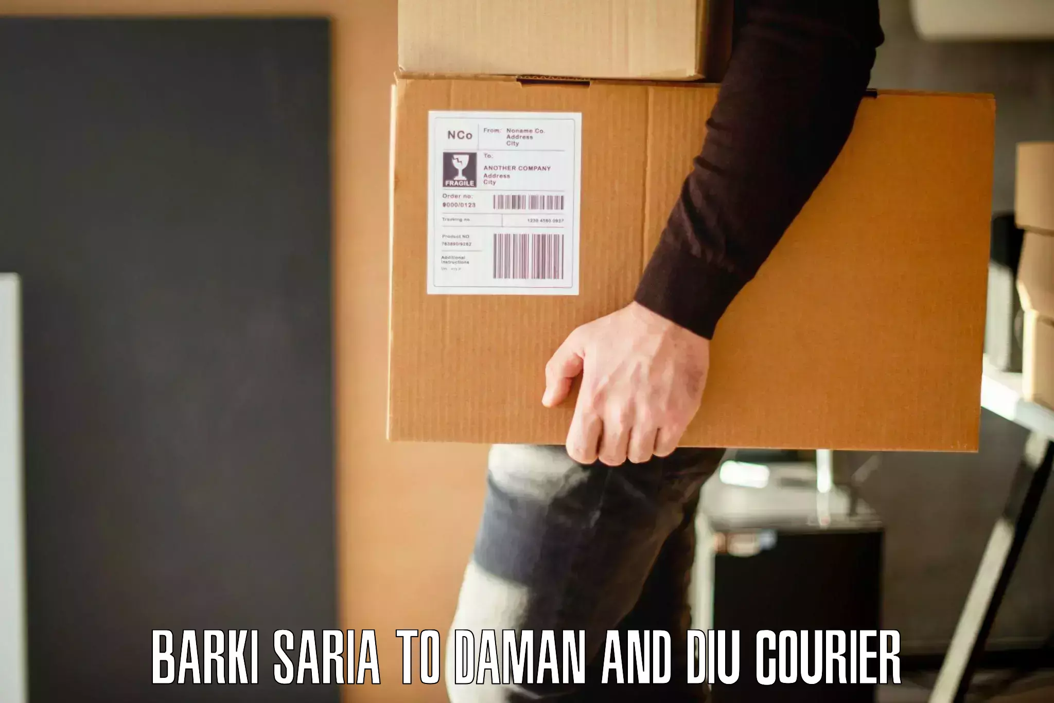 Full home relocation services Barki Saria to Daman and Diu