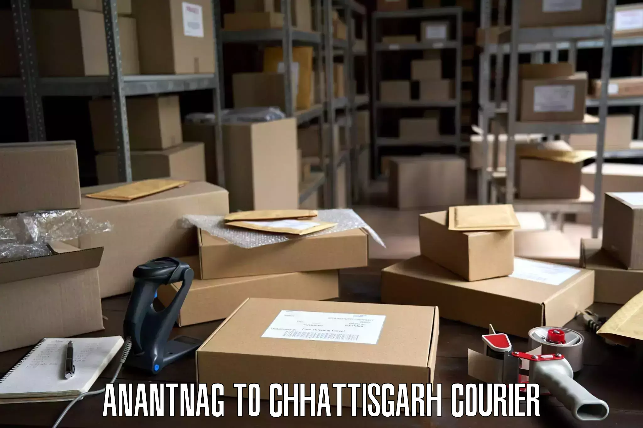 Reliable relocation services Anantnag to Chhattisgarh