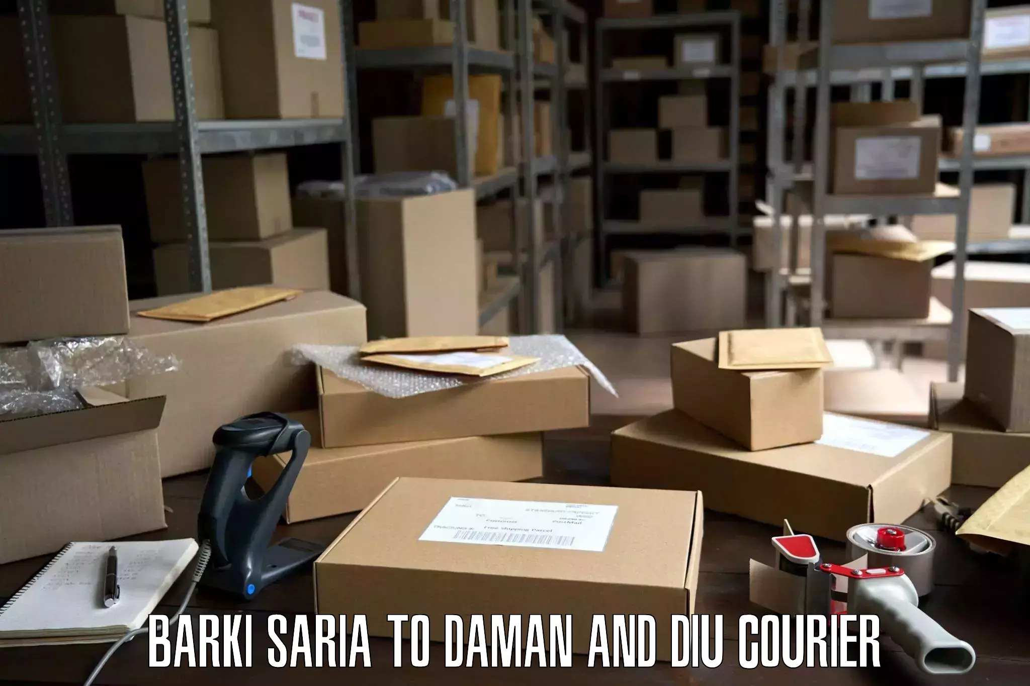 Dependable furniture transport Barki Saria to Daman and Diu
