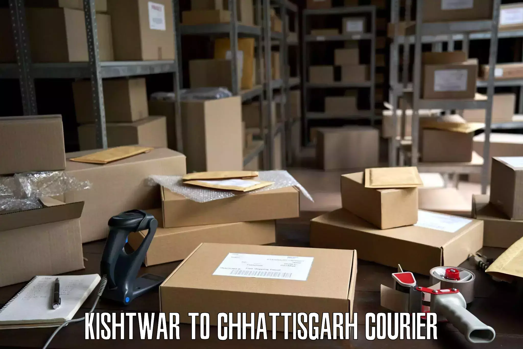 Custom household moving Kishtwar to Korea Chhattisgarh