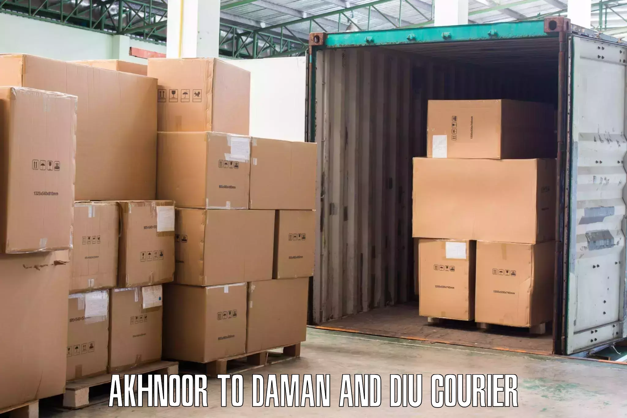Comprehensive relocation services Akhnoor to Diu