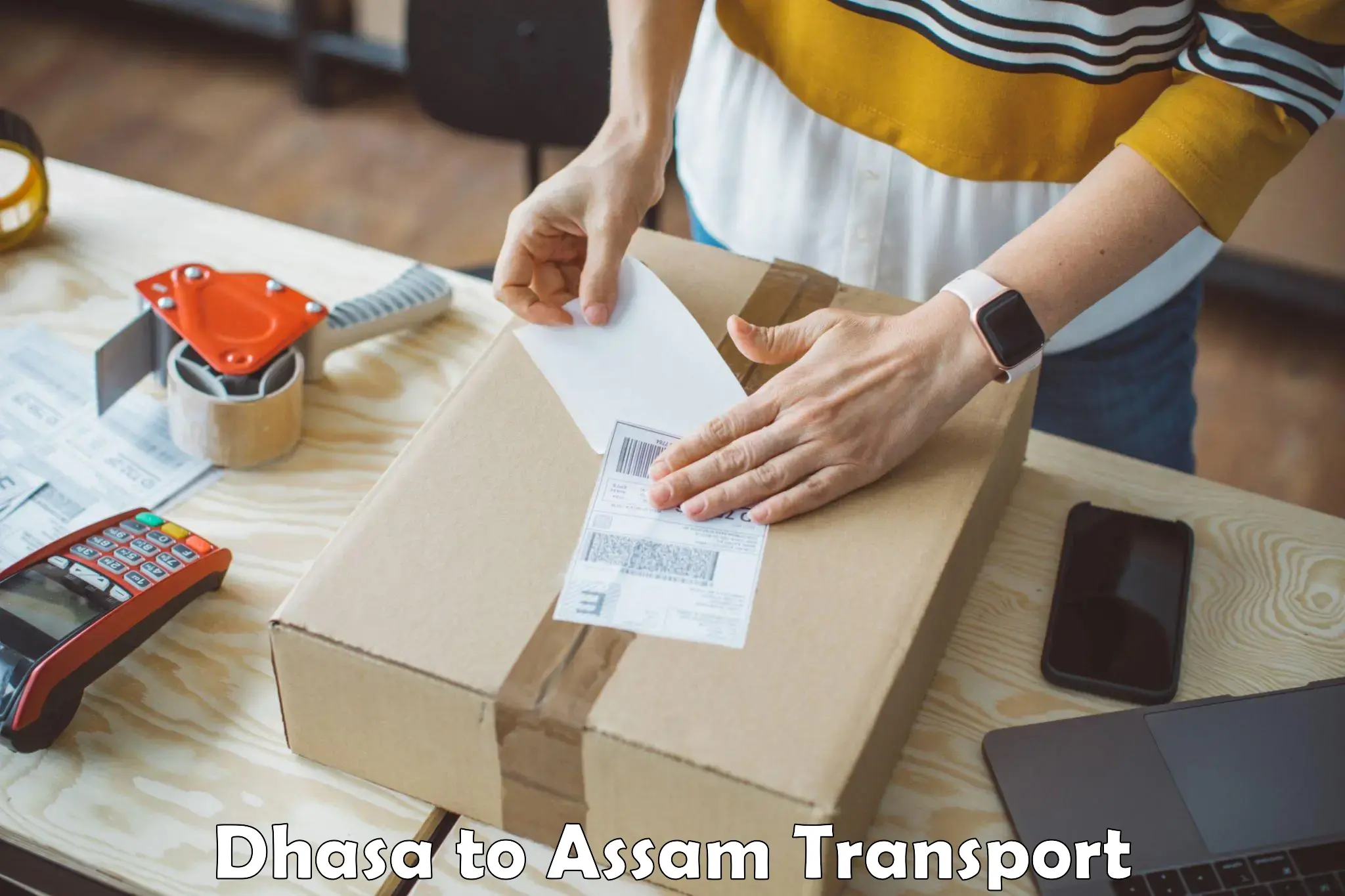 Two wheeler parcel service Dhasa to Badarpur Karimganj