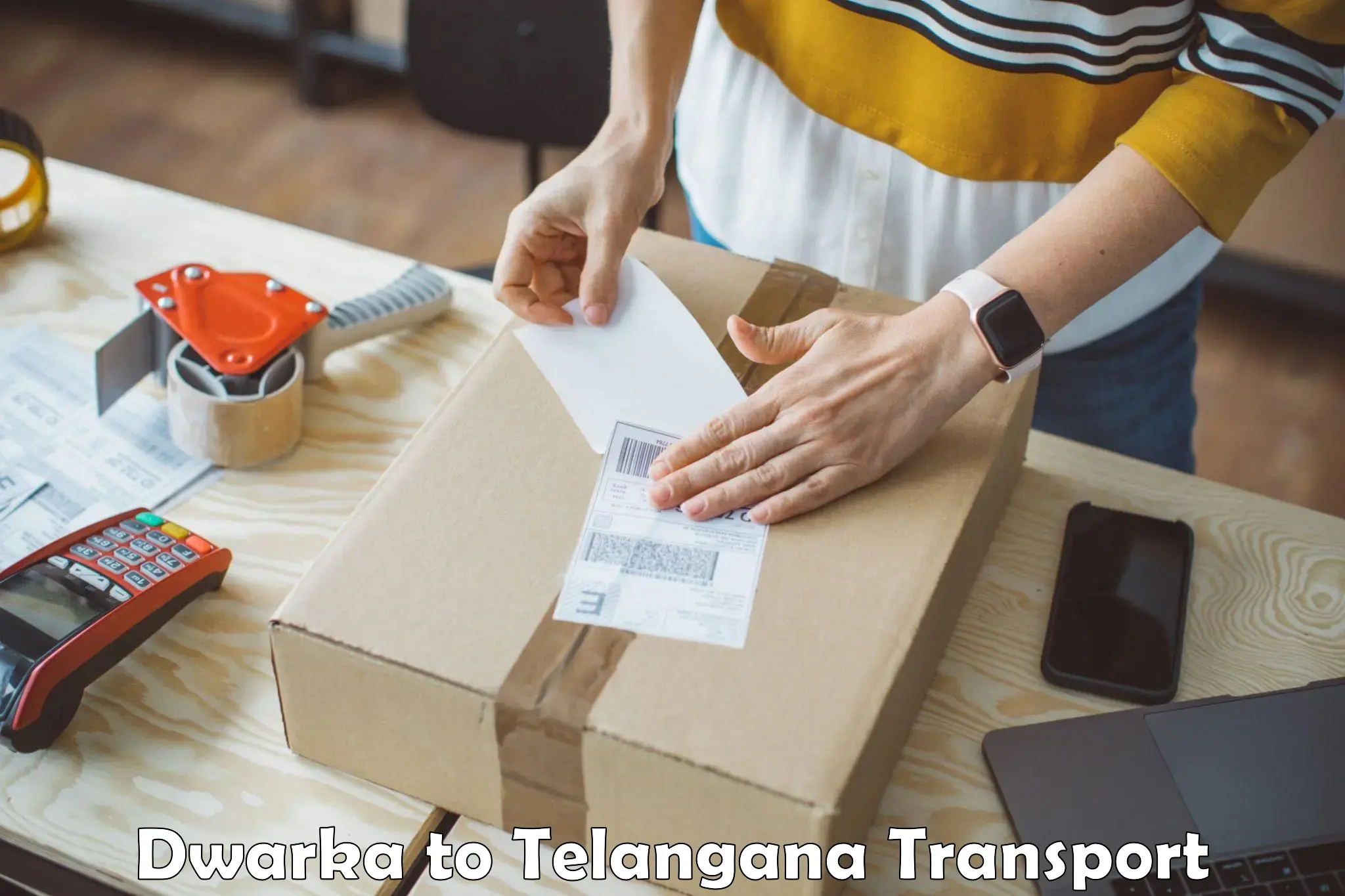 Online transport Dwarka to Telangana