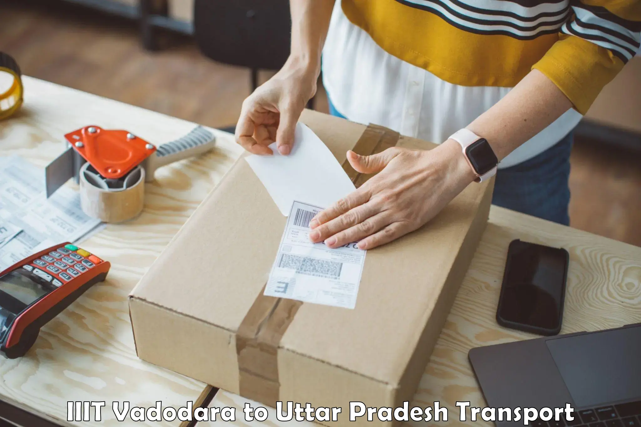 Goods transport services IIIT Vadodara to Sirathu