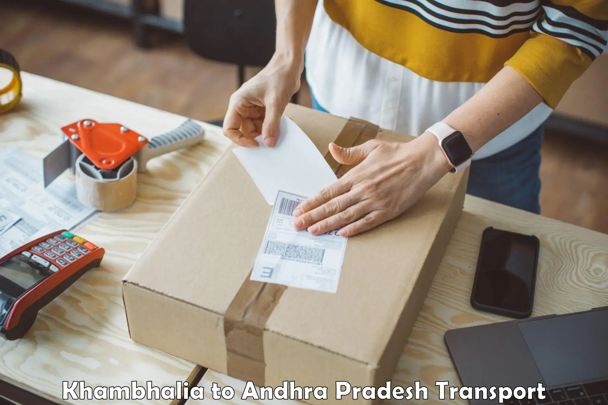 Bike transport service in Khambhalia to Andhra Pradesh