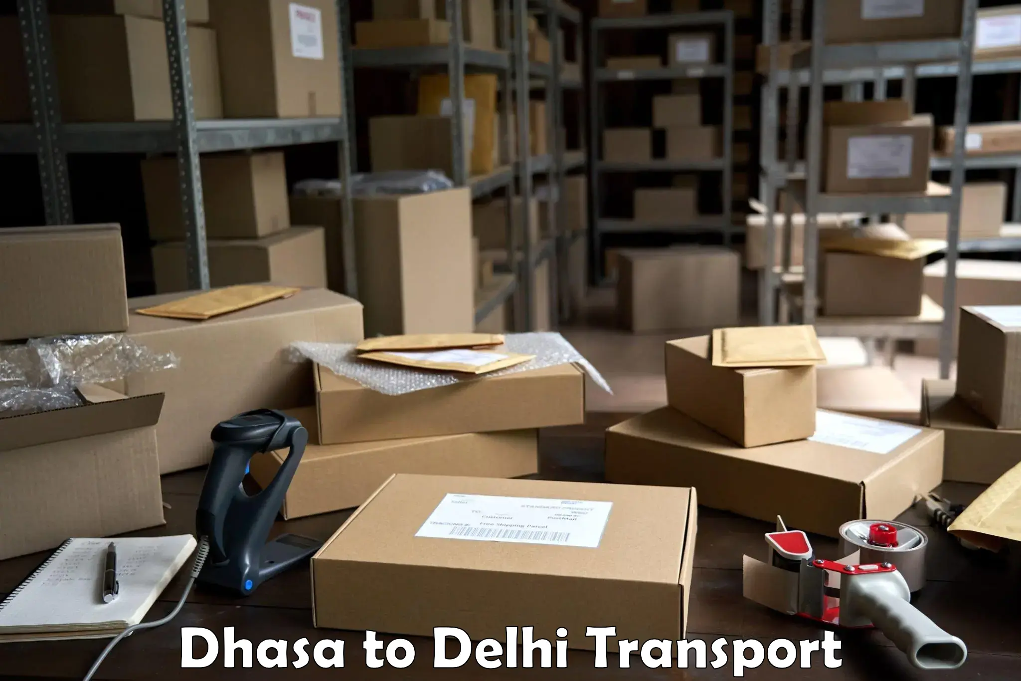 Bike shipping service Dhasa to Delhi