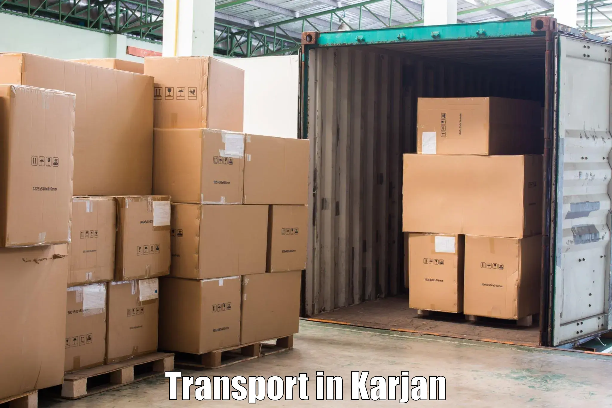 Nearest transport service in Karjan
