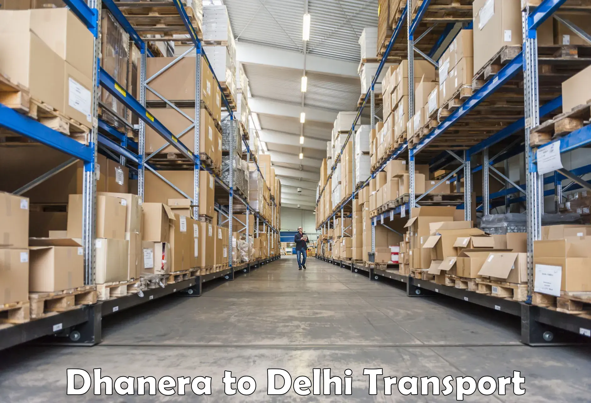 Domestic goods transportation services Dhanera to Jawaharlal Nehru University New Delhi